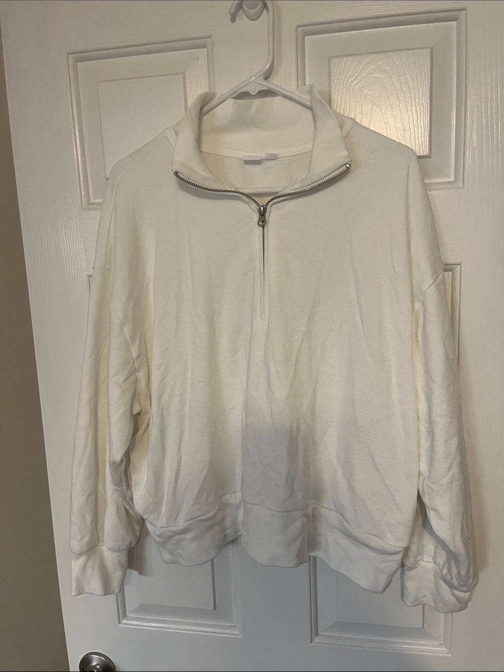 GAP Cream Half-Zip Pullover Hoodie